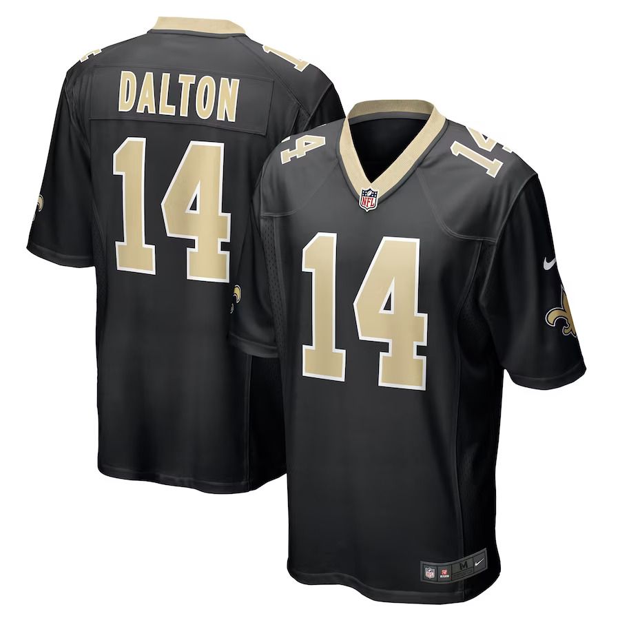 Men New Orleans Saints #14 Andy Dalton Nike Black Game Player NFL Jersey->new orleans saints->NFL Jersey